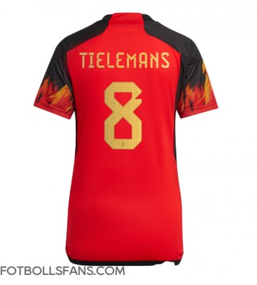 Belgien Youri Tielemans #8 Replika Hemmatröja Damer VM 2022 Kortärmad